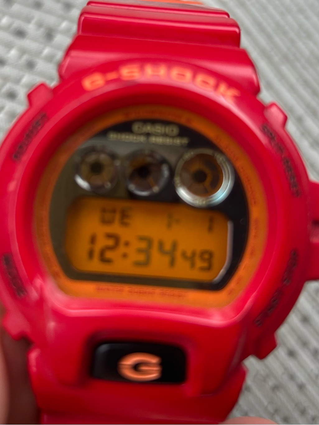 Casio GShock Dw6900cb4 Red Digital Watch